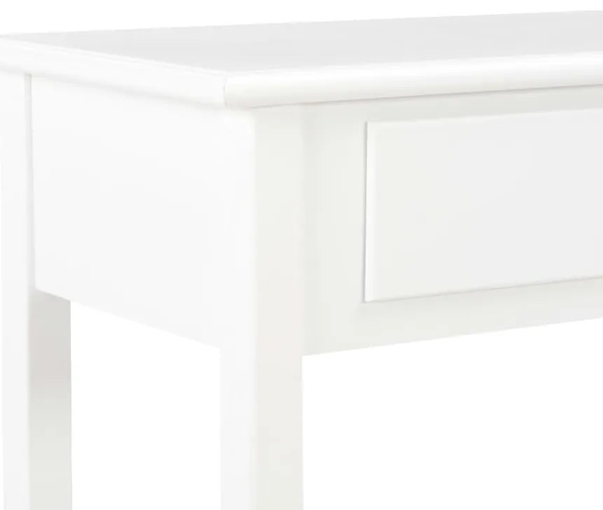 vidaXL Κονσόλα Λευκή 110 x 35 x 80 εκ. από MDF