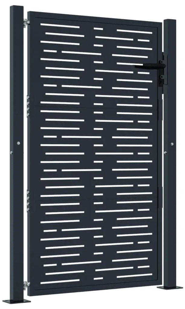 vidaXL Πόρτα Κήπου Ανθρακί Τετράγωνη 100x125 εκ. από Ατσάλι