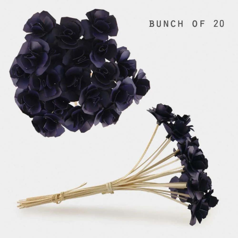 Διακοσμητικά Λουλούδια Σε Μπουκέτο EI1445 26x14x15cm Purple Ξύλο
