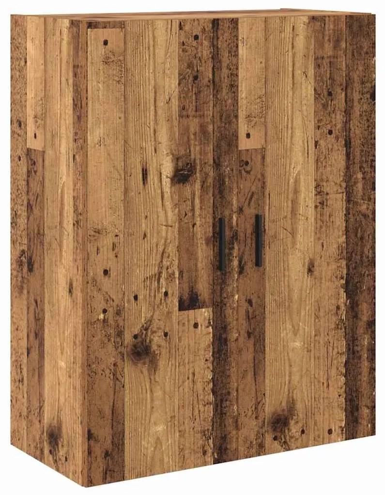 vidaXL Highboard 2 pcs Παλιό Ξύλο Σύνθετο Ξύλο και Γυαλί