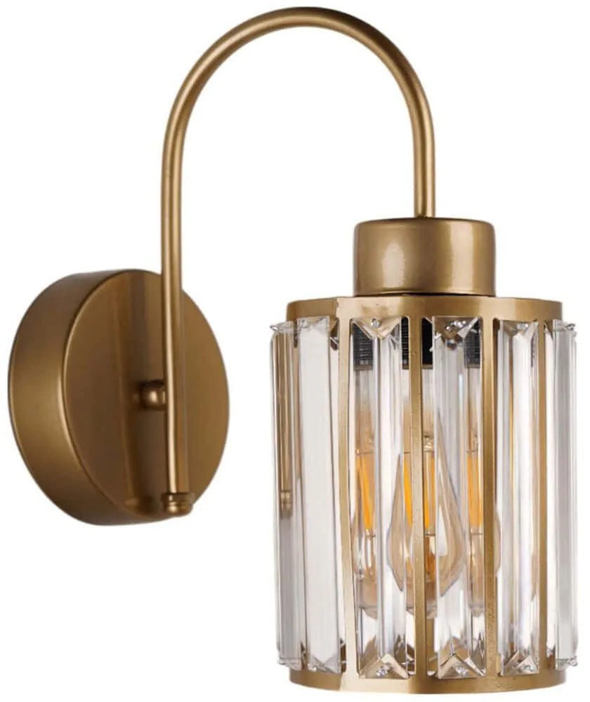 Φωτιστικό Τοίχου - Απλίκα 534LUN6817 12x24x30cm 1xE27 40W Gold Opviq
