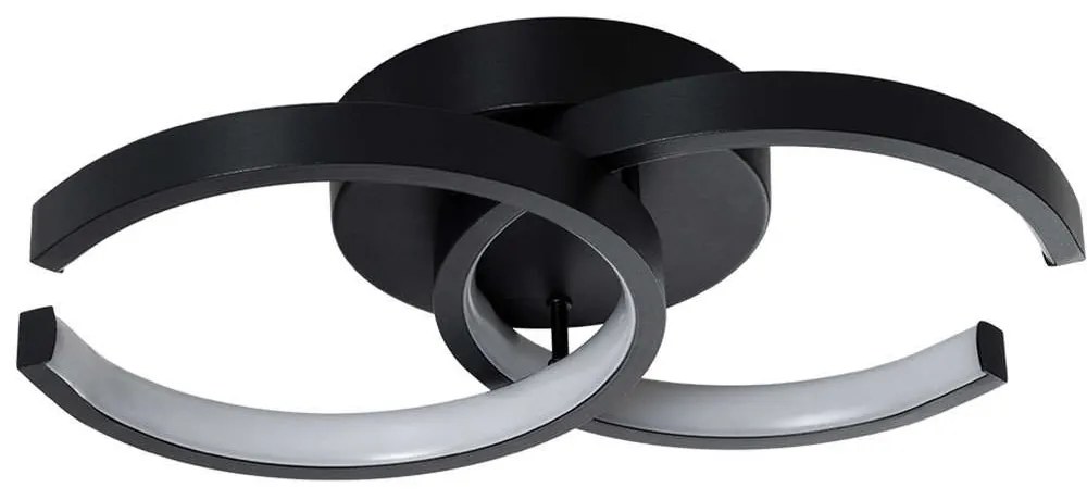 Φωτιστικό Οροφής - Πλαφονιέρα Eva 61067 33x21x7cm Dim Led 1920lm 16W Black GloboStar