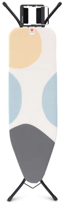 Τραπέζι σιδερώματος Brabantia B 1003338, 124x38 cm, 7 θέσεις ρύθμισης, υποδοχή σίδερου, λευκό/γκρι