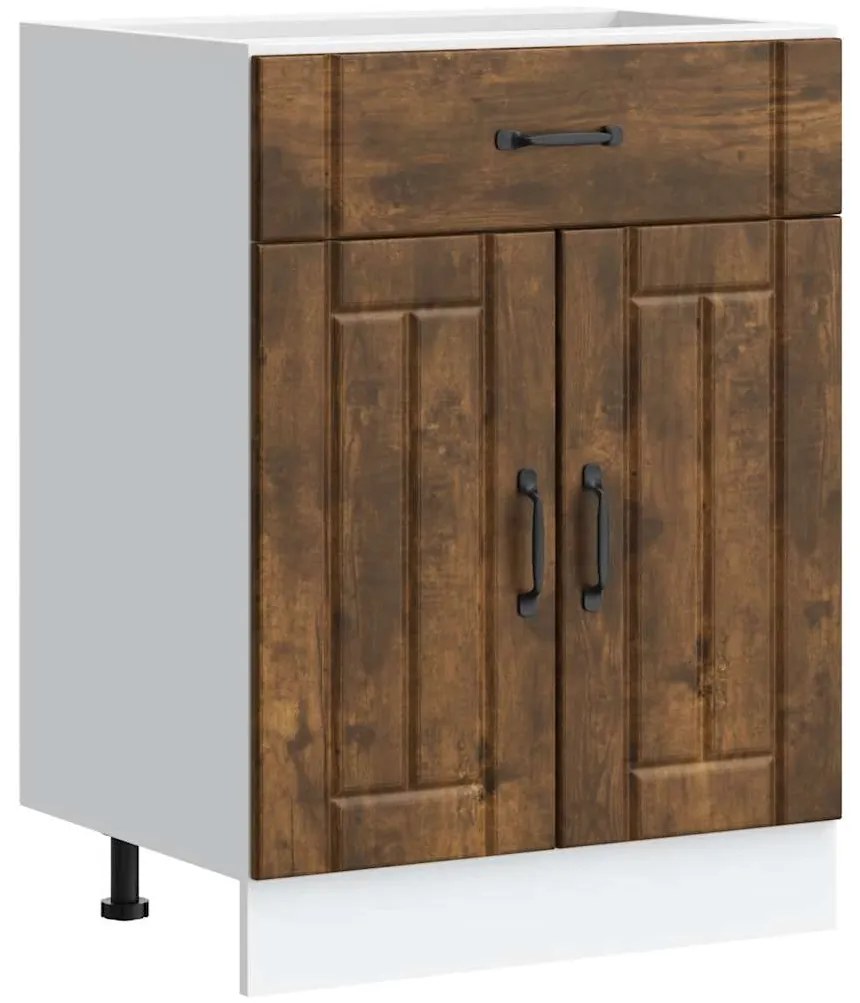 vidaXL ντουλάπι βάσης κουζίνας Lucca Καπνιστή βελανιδιά