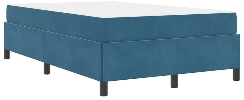vidaXL Σκελετός Κρεβατιού με στρώμα Σκούρο Μπλε 120 x 200 cm ύφασμα