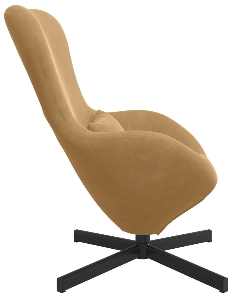 vidaXL Πολυθρόνα Αυγού Brown Βελούδο