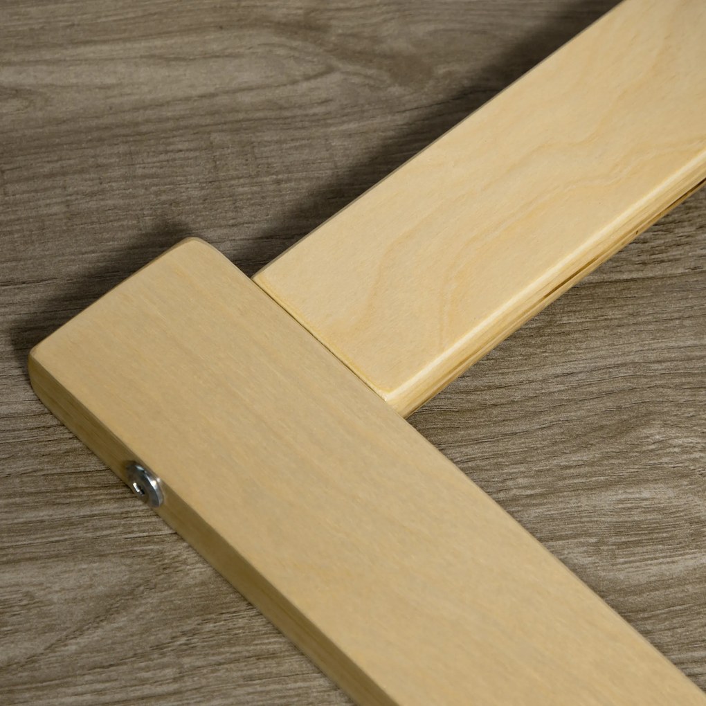 Πολυθρόνα με υποπόδιο, σετ πολυθρόνας, όψη λινό, μασίφ ξύλο, Καφέ + Φυσικό