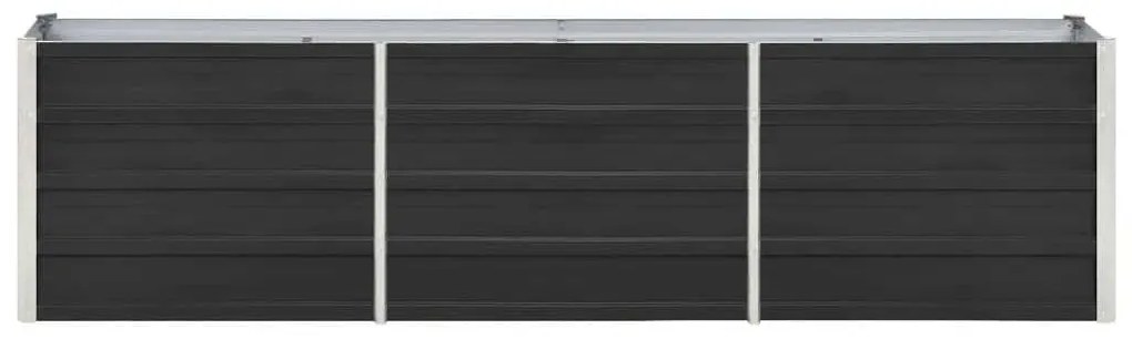 vidaXL Ζαρντινιέρα Υπερυψωμένη Ανθρακί 240x40x45 εκ. Γαλβαν. Χάλυβας