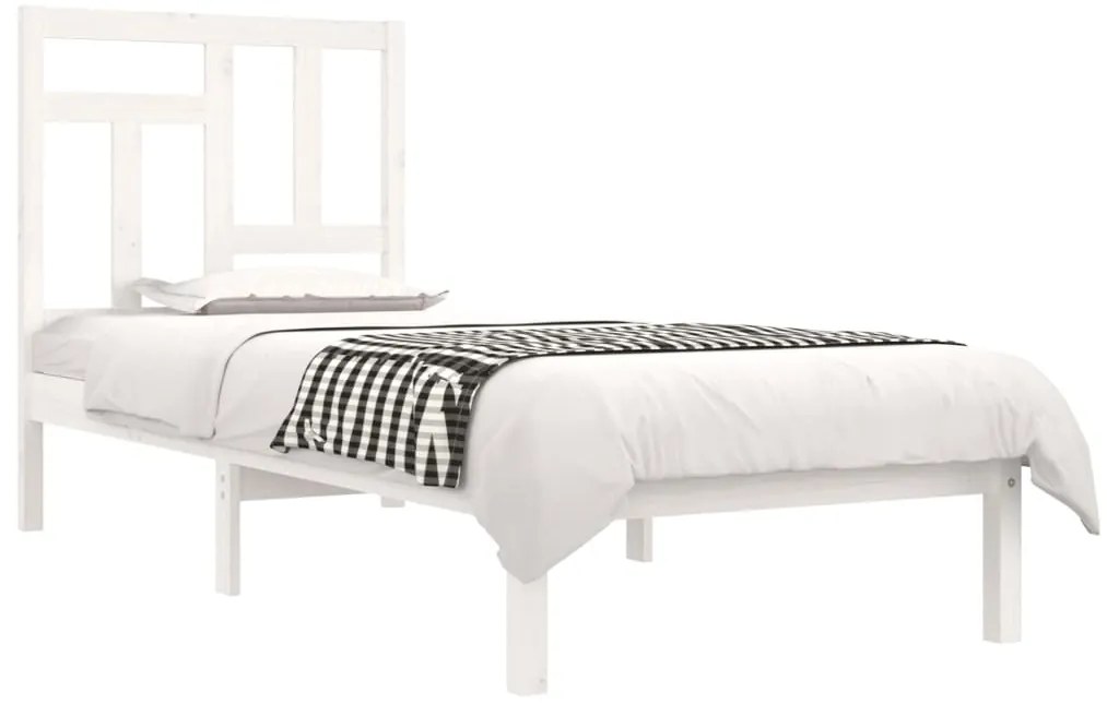 vidaXL Σκελετός Κρεβ. Χωρίς Στρώμα Λευκό 90x190 εκ Μασίφ Πεύκο