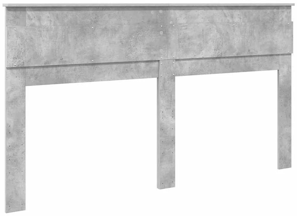 vidaXL Κεφαλάρι με κεφαλάρι Σκυρόδεμα Γκρι 200 cm Επεξεργασμένο ξύλο