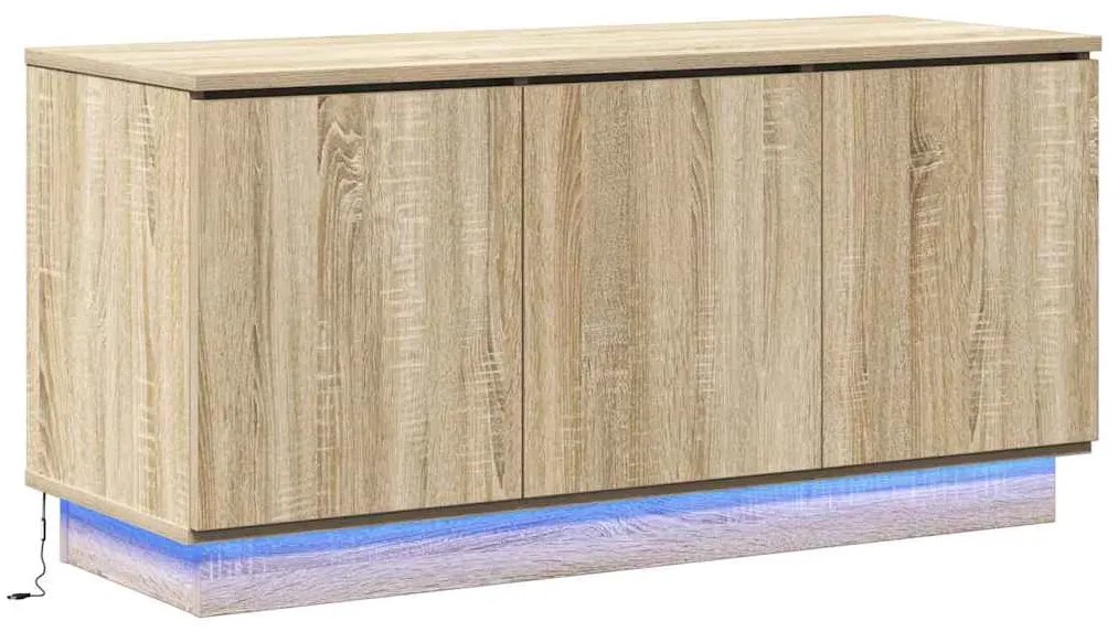 vidaXL Ντουλάπα Τηλεόρασης με LED Sonoma Δρυς 100 x 38 x 49 εκ.