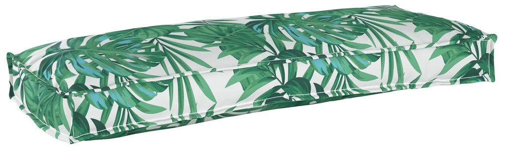 vidaXL Μαξιλάρι Πάγκου Μοτίβο Φύλλων 100x40x8 εκ. Ύφασμα Oxford