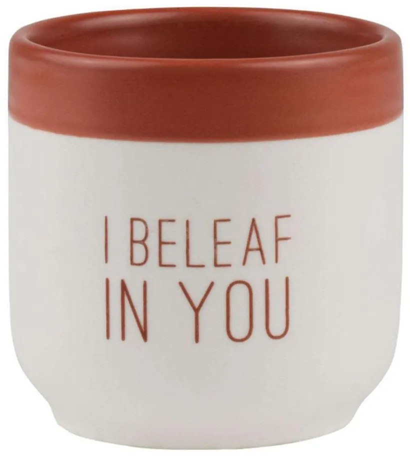 Κασπώ Πήλινο I Beleaf In You RD0016843 6,5x6,5cm White-Pink Raeder Clay