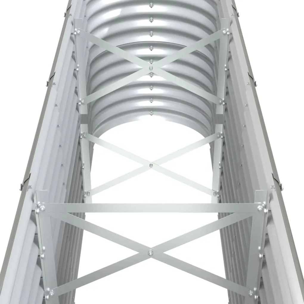 vidaXL Ζαρντινιέρα Γκρι 332x40x68 εκ. Γαλβανισμένος χάλυβας