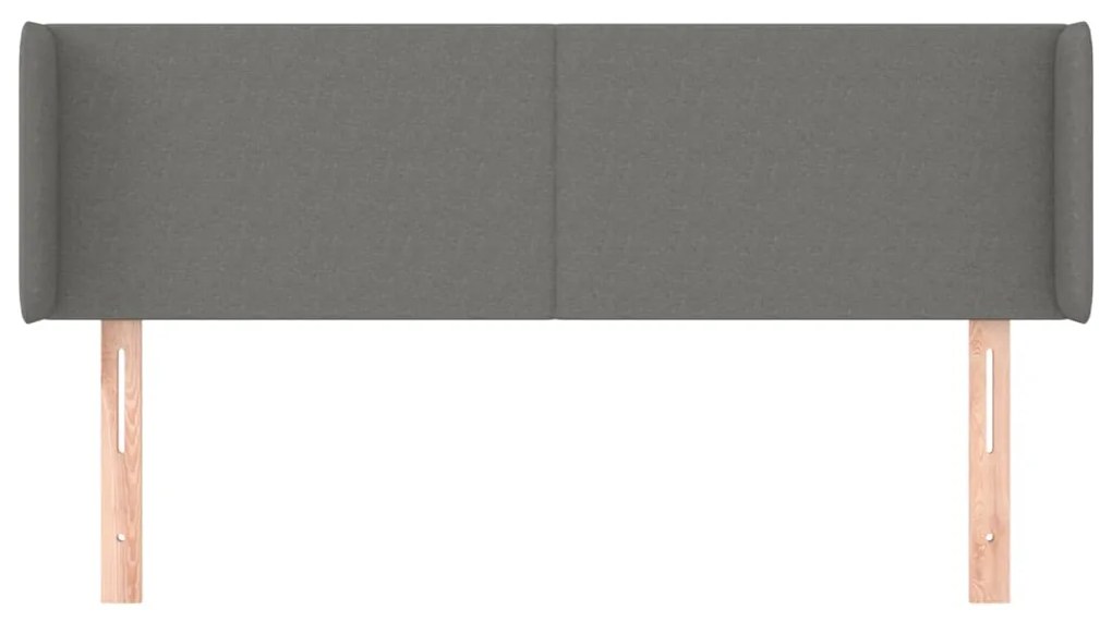 vidaXL Κεφαλάρι με Πτερύγια Σκούρο Γκρι 147x16x78/88 εκ. Υφασμάτινο