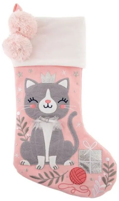 Χριστουγεννιάτικη Διακοσμητική Κάλτσα Cat Stephen Joseph