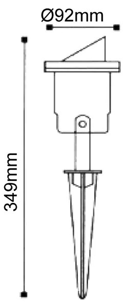 ΣΠΟΤ ΚΗΠΟΥ GU10 max 35W ΜΑΥΡΟ  RAL C0026 - HI7183BMS