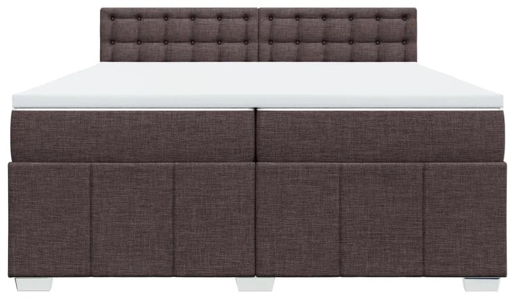 ΚΡΕΒΑΤΙ BOXSPRING ΜΕ ΣΤΡΩΜΑ ΣΚΟΥΡΟ ΚΑΦΕ 200X200 ΕΚ. ΥΦΑΣΜΑΤΙΝΟ 3287192