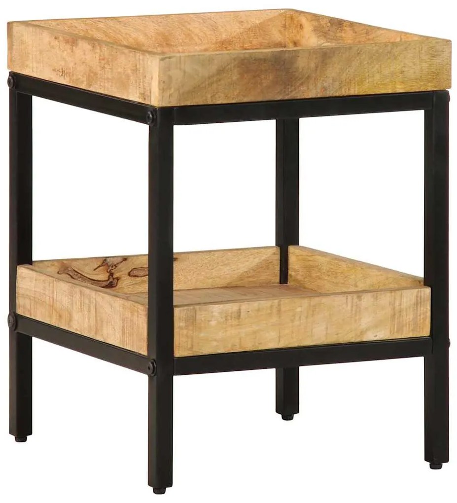 vidaXL Τραπεζάκι Πλευράς Καφέ 35 x 35 x 45 εκ Μασίφ ξύλο μάνγκο