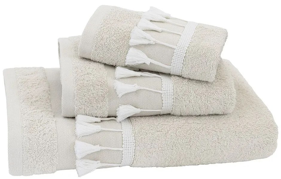 Πετσέτες Beatrice (Σετ 3τμχ) Beige Nima Towels Set 70x140cm 100% Βαμβάκι