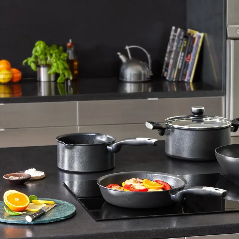 Tefal G2551972 PW28 M PAVOT IND UNLIMITED NOIR, 28 cm, Thermo-Signal, επίστρωση κατά των γρατζουνιών από τιτάνιο, επαγωγή, μαύρο