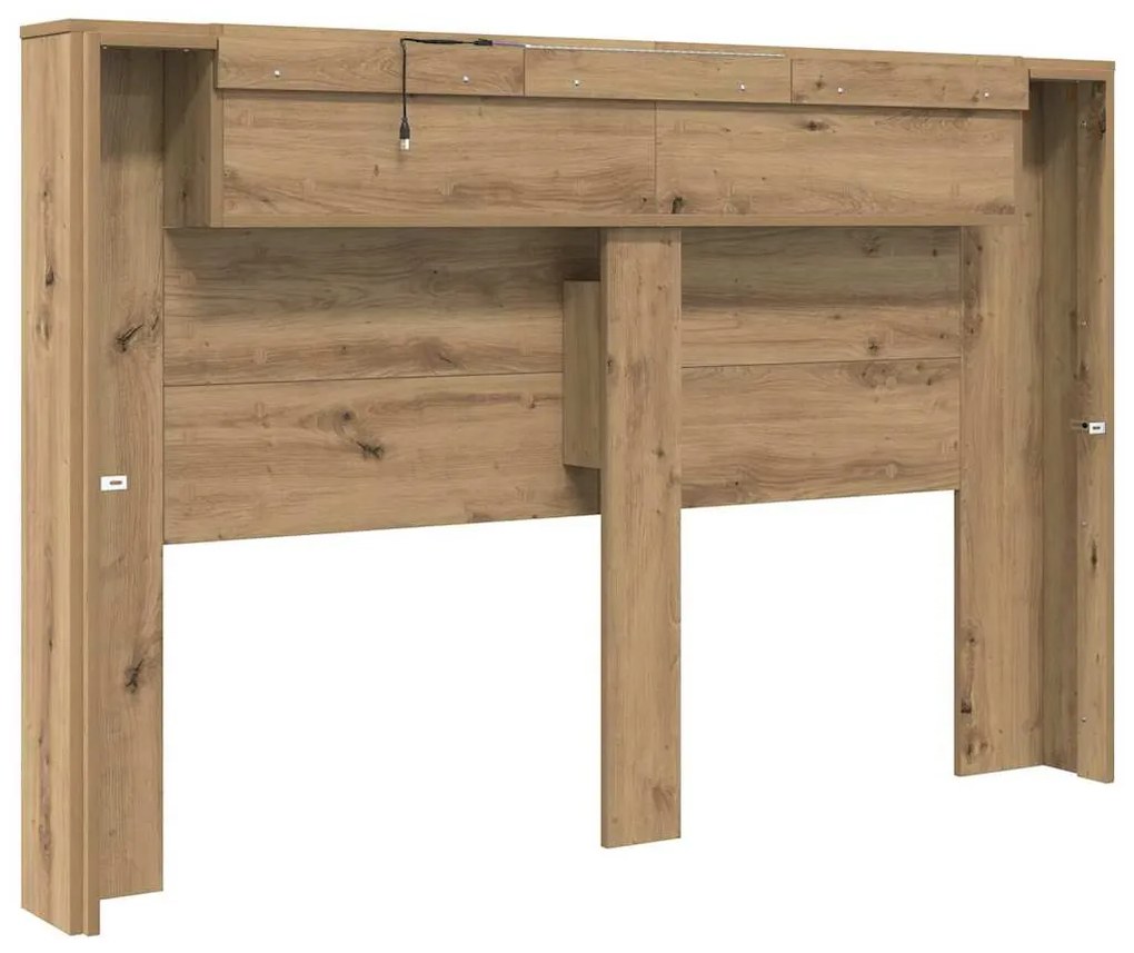 vidaXL Κεφαλάρι Artisan Oak 160 x 17 x 104,5 εκ Επεξεργασμένο ξύλο
