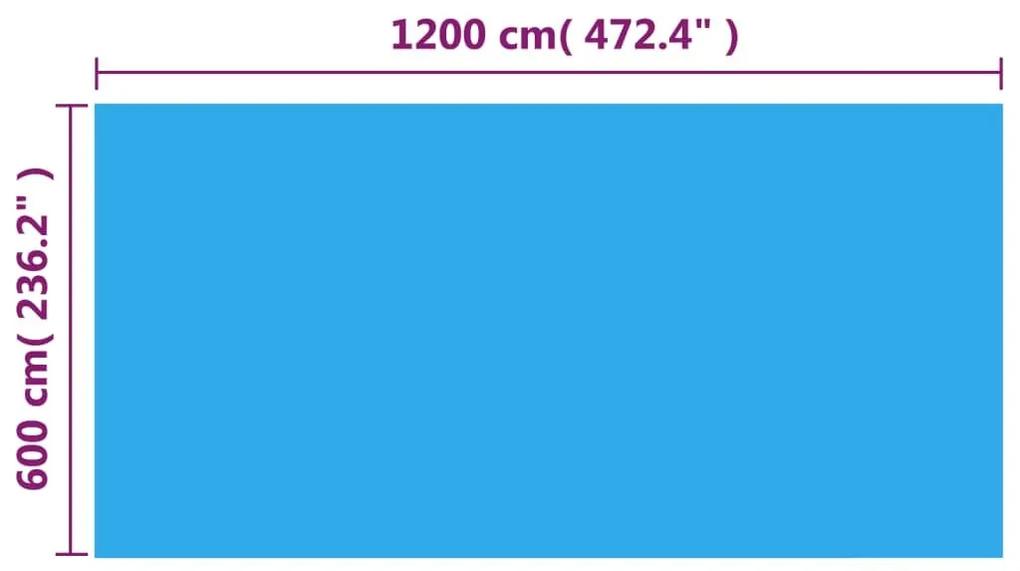 Κάλυμμα Πισίνας Ορθογώνιο Μπλε 1200x600 εκ. από Πολυαιθυλένιο - Μπλε