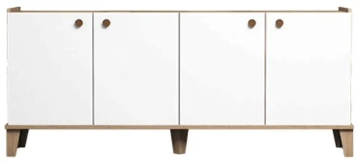 Μπουφές Lethak σε oak-λευκή απόχρωση 180x41x78εκ 180x41x78 εκ.