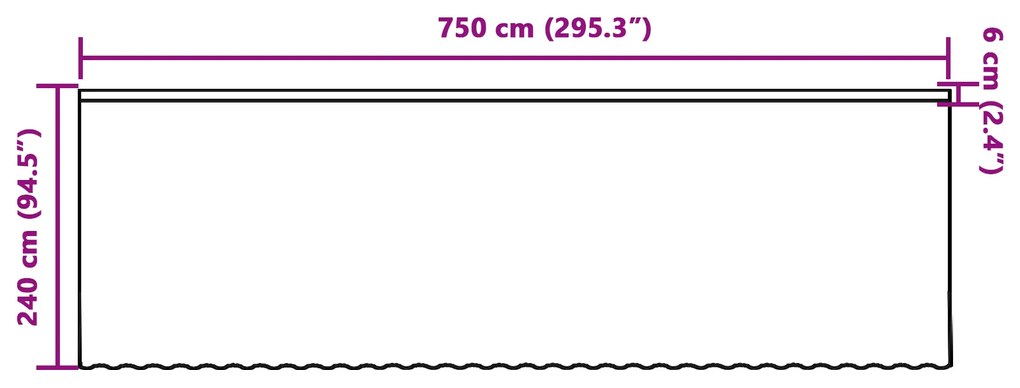 vidaXL Κουρτίνες με κουρτίνες Λευκό 750 x 240 εκ. Πολυεστέρας