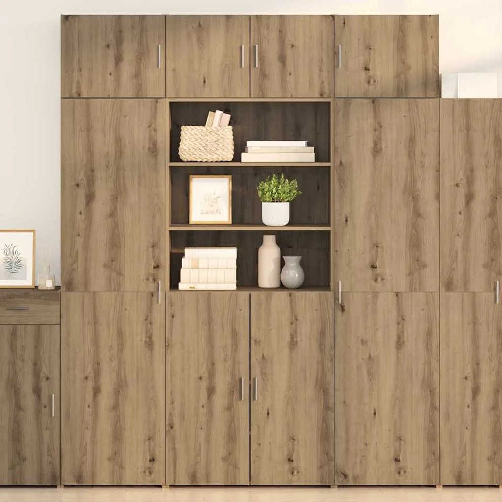 vidaXL Ντουλάπι αποθήκευσης Επιτοίχιο Artisan Oak 80 x 42,5 x 225 εκ