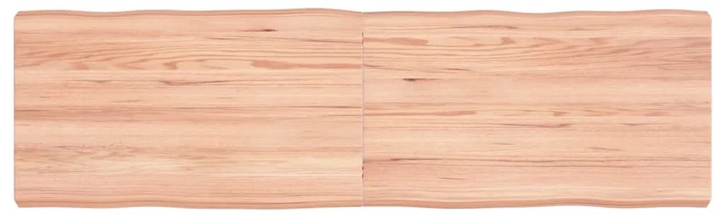vidaXL Επιφ Τραπεζιού Αν Καφέ 140x40x(2-6)εκ.Ακατέργ. Μασίφ Ξύλο Δρυός