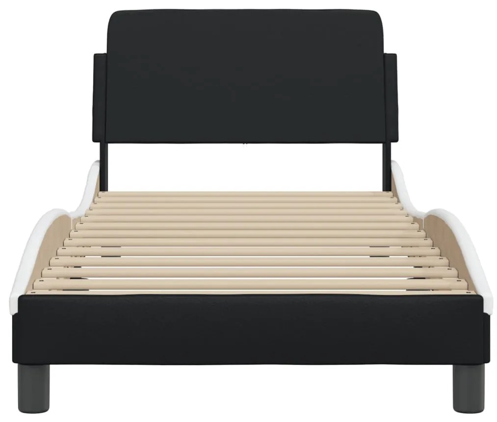 vidaXL Πλαίσιο Κρεβατιού Dover Μαύρο/Λευκό 80x200εκ Συνθετικό Δέρμα