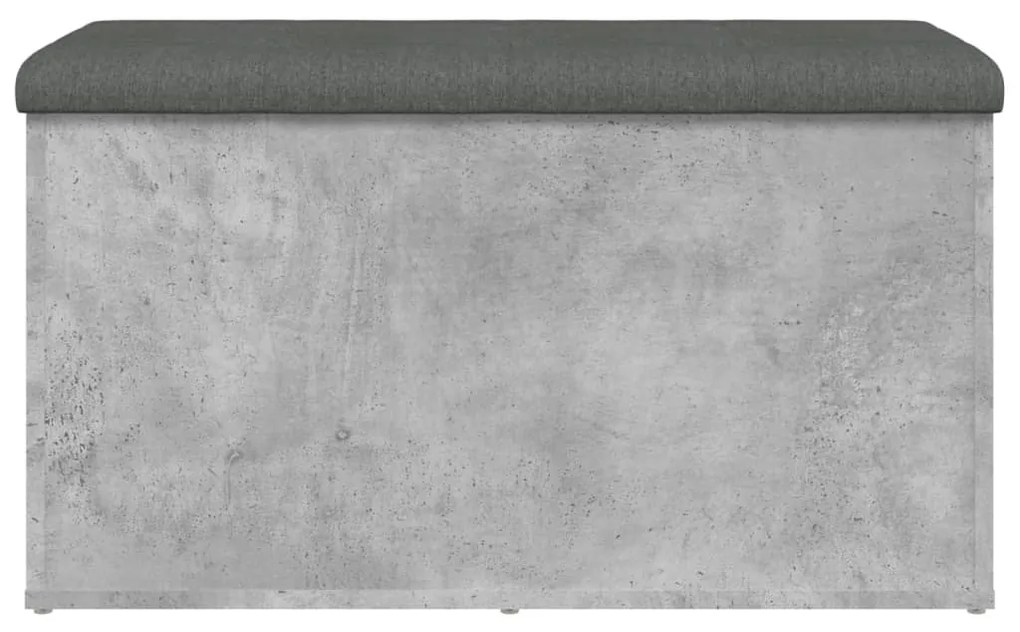 vidaXL Παγκάκι Αποθήκευσης Γκρι Σκυροδεμ. 82x42x45 εκ. Επεξεργ. Ξύλο