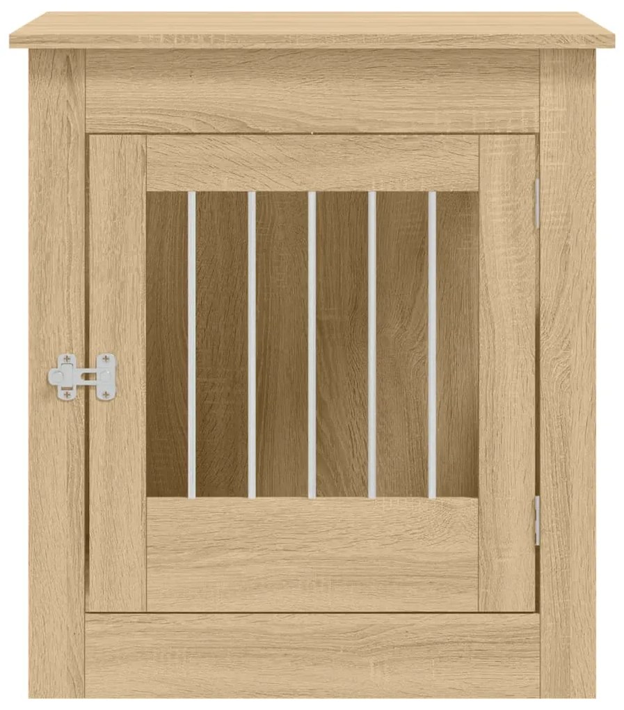 vidaXL Κλουβί Σκύλου Sonoma Δρυς 64,5 x 80 x 71 εκ. από Επεξεργ. Ξύλο