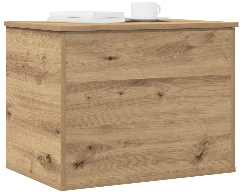 vidaXL Κουτί Αποθήκευσης με Καπάκι σε Στυλ Artisan Oak 60x42x46 εκ Επεξεργασμένο Ξύλο