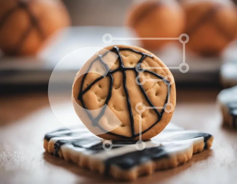 Intra Συλλεκτικό Ξύλινο Παζλ Plywood  4mm - Εμφάνιση cookie με θέμα το μπάσκετ Σε Ξύλινο Κουτί - Διαστάσεις: 10x10 cm – 25 κομμάτια