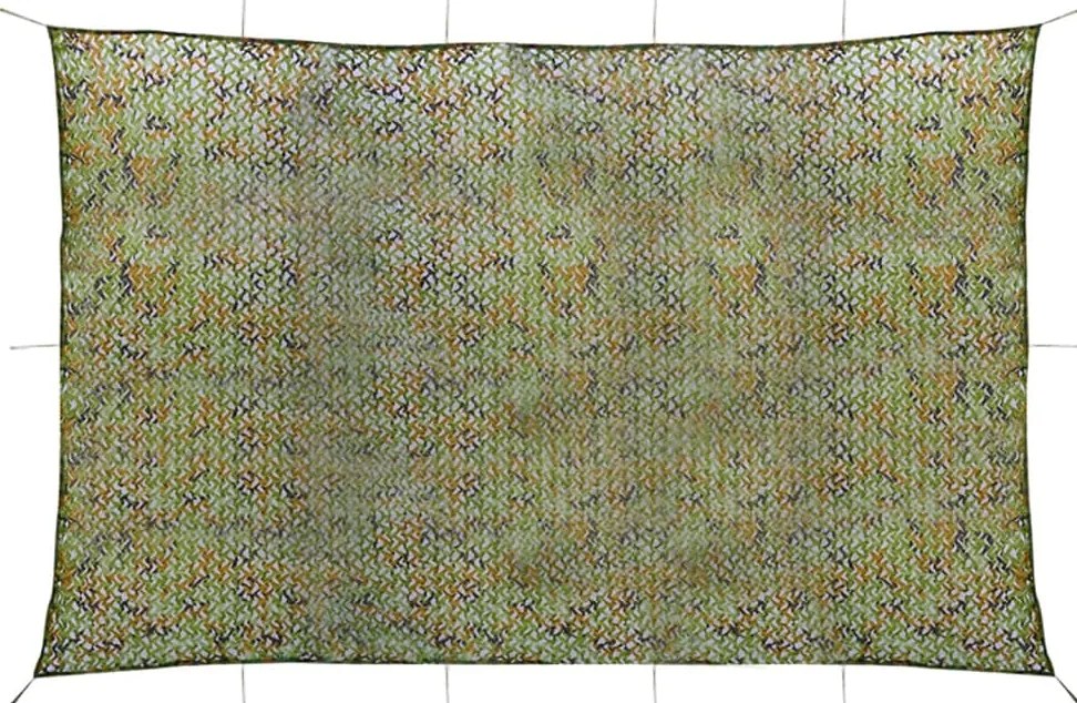 vidaXL Δίχτυ Σκίασης Παραλλαγής Πράσινο 5 x 6 μ. με Σάκο Αποθήκευσης