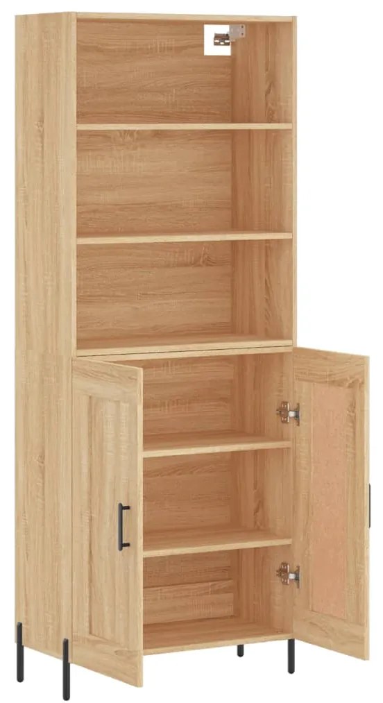 vidaXL Ντουλάπι Sonoma δρυς 69,5 x 34 x 180 εκ. από Επεξεργασμένο Ξύλο