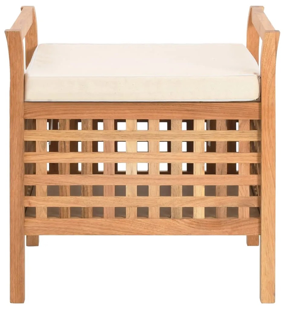 vidaXL Πάγκος με Αποθηκευτικό Χώρο 49 x 48 x 49 εκ Μασίφ Ξύλο Καρυδιάς