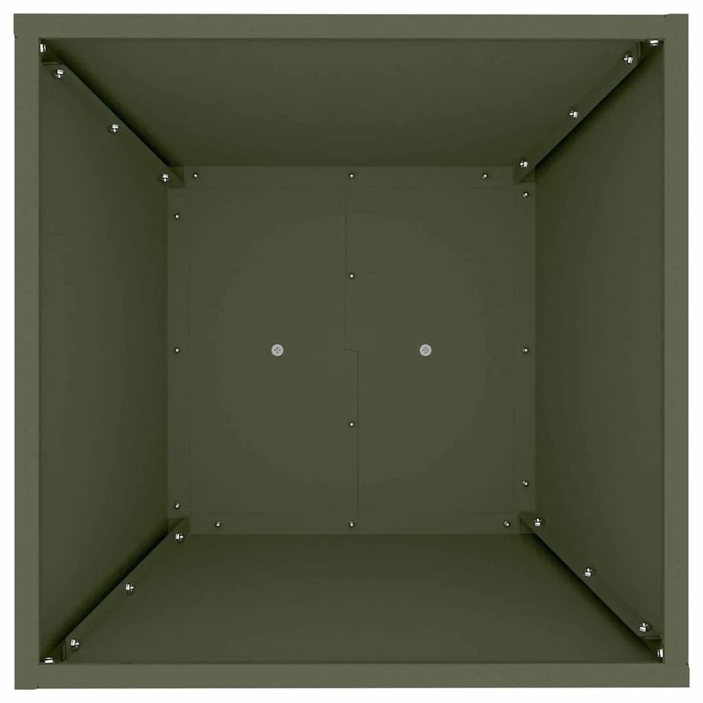 vidaXL Γλάστρα Πυλώνας Ελιά 40 x 40 x 100 cm Ατσάλι