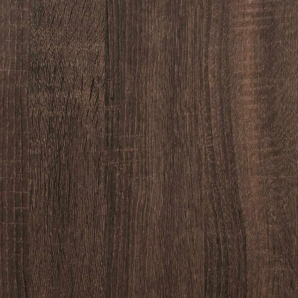 Βιβλιοθήκη καφέ δρυς 60x35x139 cm Ξύλινη κατασκευή - Καφέ