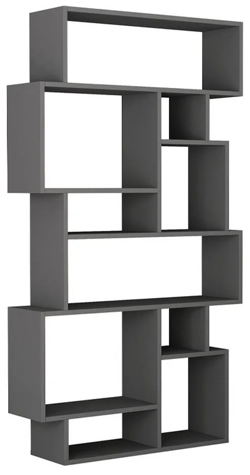 Βιβλιοθήκη Karmato 214182 96x25,5x168,5cm Anthracite Μελαμίνη
