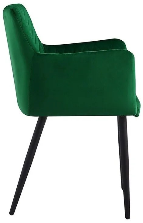 Καρέκλα Miramar 109, Πράσινο, 85x57x56cm, 17 kg, Ταπισερί, Μεταλλικά, Μπράτσα | Epipla1.gr