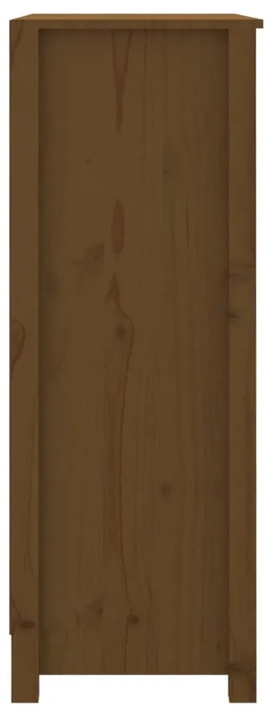 vidaXL Βιβλιοθήκη Μελί 80x35x97 εκ. από Μασίφ Ξύλο Πεύκου