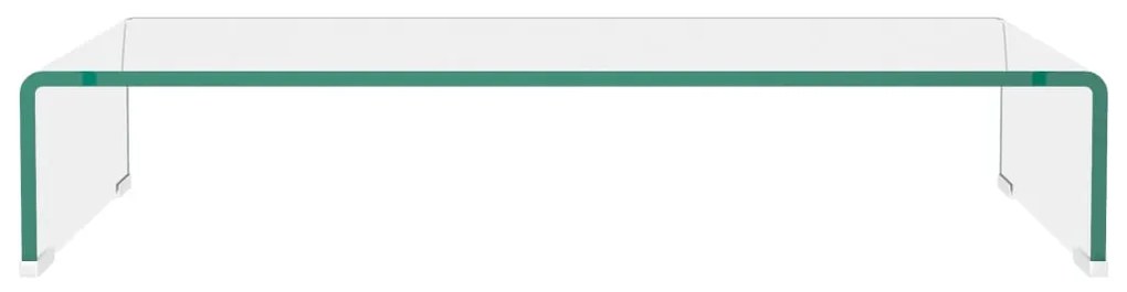 vidaXL Βάση Τηλεόρασης/Οθόνης Διάφανη 70 x 30 x 13 εκ. Γυάλινη