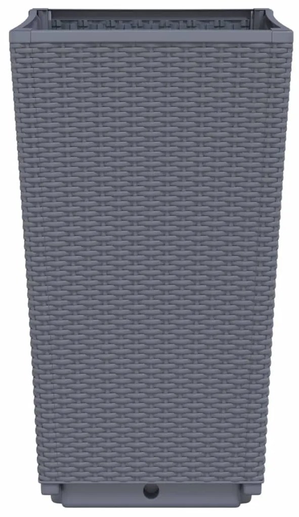 vidaXL Ζαρντινιέρες Κήπου 2 τεμ. Μπλε Γκρι 32,5x32,5x57 εκ. Πολυπροπυλένιο