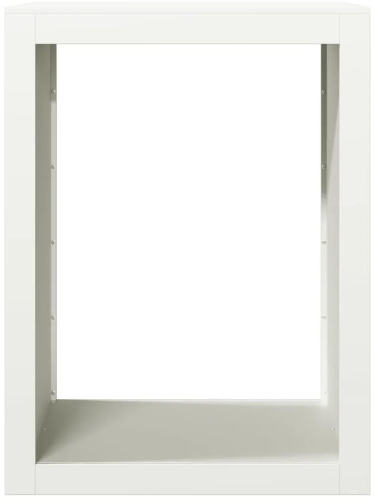 vidaXL Ράφι Καυσόξυλων Λευκό 60x40x80 εκ. Ατσάλινο