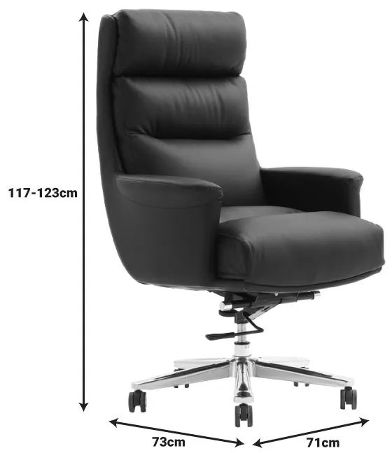 Καρέκλα γραφείου διευθυντή Nagal PU σε μπεζ απόχρωση 71x73x117-123εκ 71x73x123 εκ.