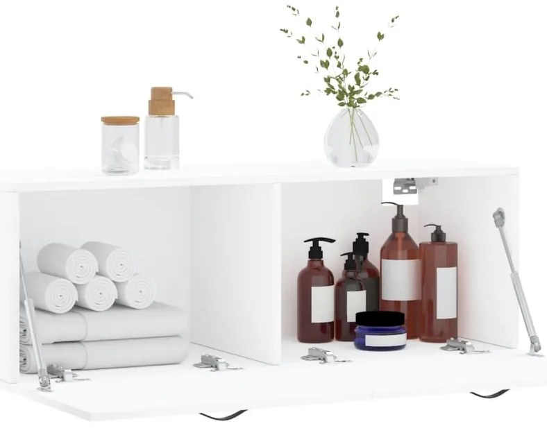 vidaXL Ντουλάπι Τοίχου Λευκό 100x36,5x35 εκ. από Επεξεργασμένο Ξύλο