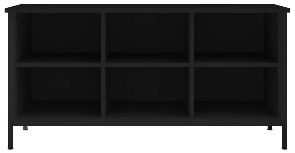 vidaXL Παπουτσοθήκη Μαύρη 100 x 35 x 50 εκ. από Επεξεργασμένο Ξύλο